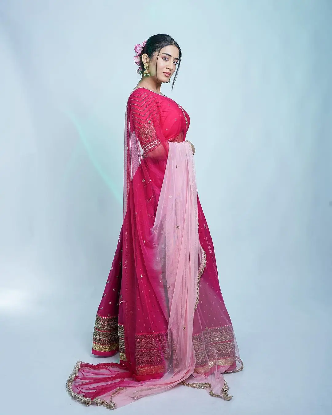 Tollywood Actress Rashi Singh in Pink Lehenga Choli